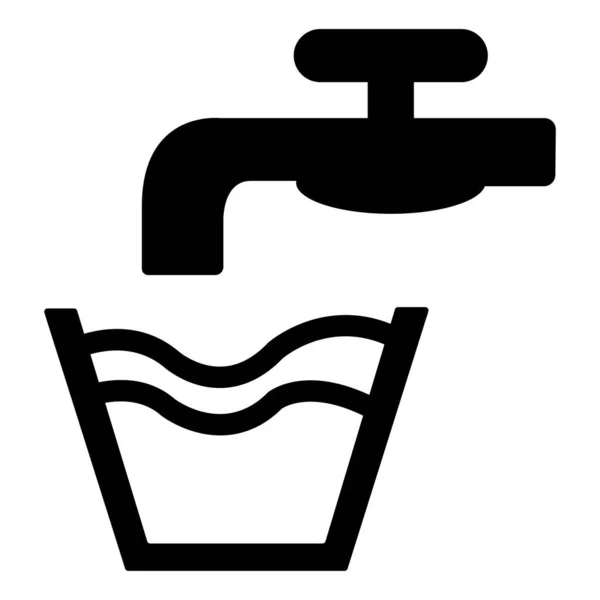 Vorsicht Vor Trinkwasser Symbolschild Auf Weißem Hintergrund — Stockvektor