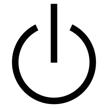 Stand-by Sembol İşareti, Vektör İllüzyonu, Beyaz Arkaplan Etiketi İzole Et. EPS10