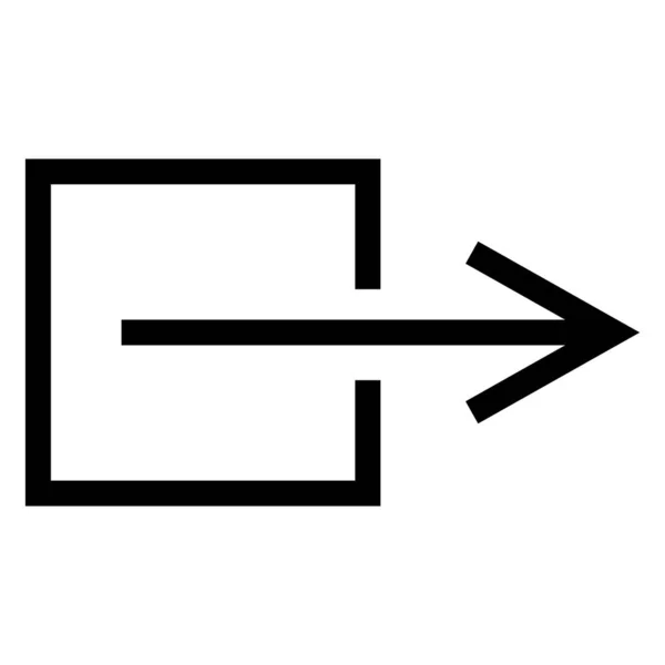Ausgang Nicht Elektrisches Symbol Zeichen Vektor Illustration Isoliert Auf Weißem — Stockvektor