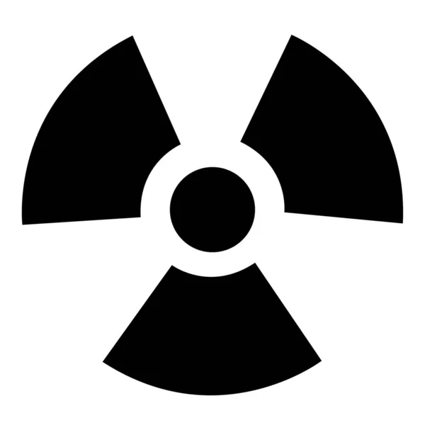 Символ Радіаційної Небезпеки Знак Ізольований Білому Тлі Векторна Ілюстрація Eps10 — стоковий вектор