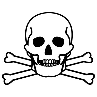 Beyaz Arkaplanda Zehirli Madde Sembol İşareti İzole EPS.10 Vektör İllüstrasyonu