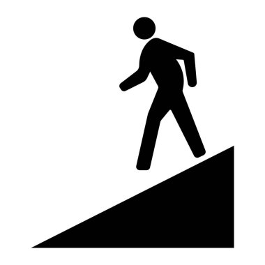 Beyaz Arkaplanda Yamaç Sembolü İşaretinden, Vektör Resimlendirmesi EPS.10