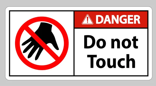 Danger Sign Touch Please Touch — Stock Vector