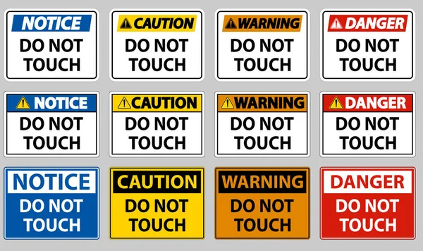 Μην Αγγίζετε Και Παρακαλώ Μην Αγγίζετε Την Πινακίδα — Διανυσματικό Αρχείο
