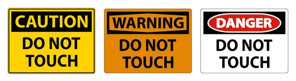 Nie Dotykaj Proszę Nie Dotykaj Znaku — Wektor stockowy