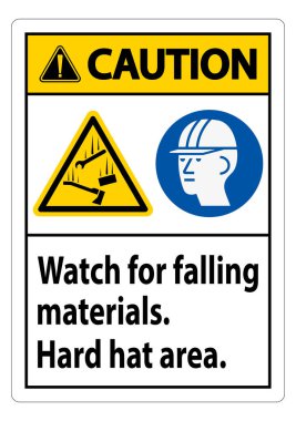 Düşen Malzemeler için Dikkat İşareti İzleme Saati, Sert Şapka Alanı