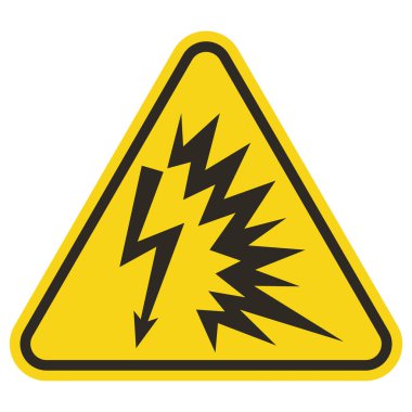 Beyaz arkaplanda Uyarı İşareti Arc Flash Sembolü