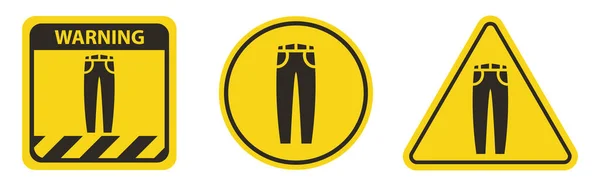 Jeans Vector Pictogram Geïsoleerd Witte Achtergrond — Stockvector