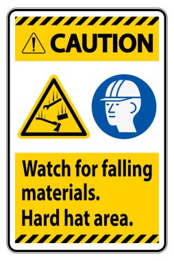 Düşen Malzemeler için Dikkat İşareti İzleme Saati, Sert Şapka Alanı