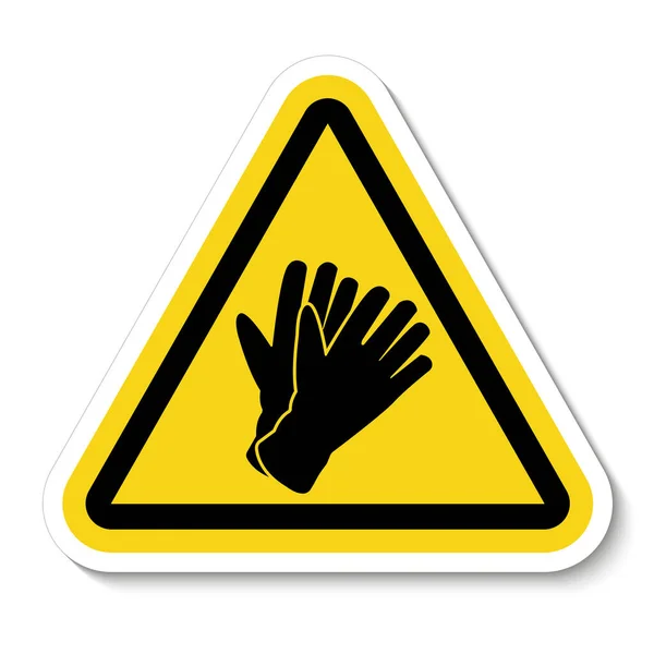 Tragen Sie Keine Handschuhe Bitte Ziehen Sie Die Handschuhe Aus — Stockvektor