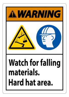 Düşen Malzemeler için Uyarı İşareti İzleme Saati, Sert Şapka Alanı