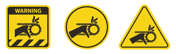 Hand Verstrickung Kettenantrieb Symbol Zeichen — Stockvektor