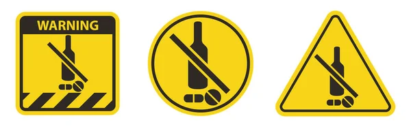 Segno Del Simbolo Proibito Della Droga — Vettoriale Stock