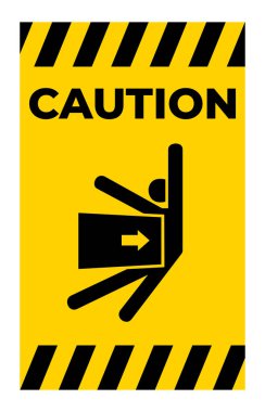 Vücut Crush Force from yan sembol Işareti Izole beyaz arka plan, vektör Illustration EPS. 10