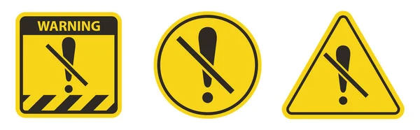 Warning Sign Isolate White Background — Stock Vector
