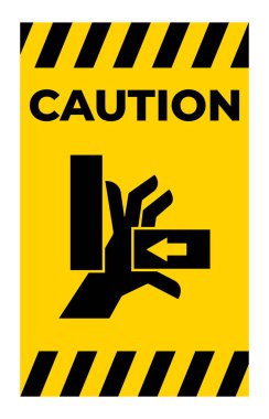 Sağ Sembol İşaretinden El Ezme Kuvveti Beyaz Arka Plan,Vektör Çizimi