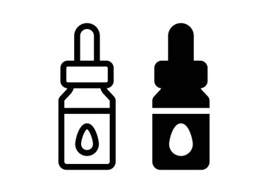 Bu görüntü, tıbbi ya da kozmetik temalar için ideal bir ilaç şişesinin siyah-beyaz çizimini içeriyor. Tasarım basitliği ve berraklığı vurguluyor..