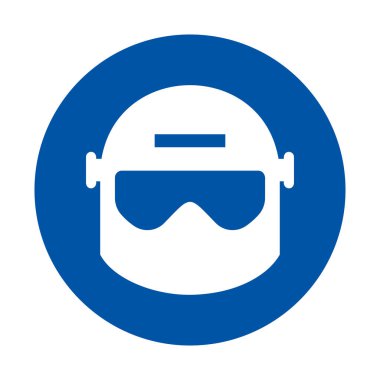 Bu grafik simgesi, çeşitli iş ortamlarında sağlık ve güvenlik önlemlerini sembolize eden koruyucu bir yüz maskesini temsil ediyor. Güvenlik sunumları için ideal.