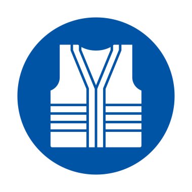 Bu görüntüde, inşaat ve sanayi ortamlarında korunmayı sembolize eden bir güvenlik yeleği simgesi yer alıyor. Çalışanlar için temel güvenlik ekipmanlarını vurguluyor.