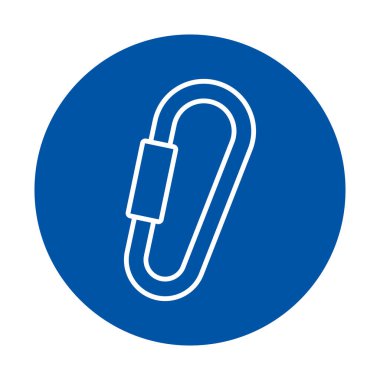 Basit beyaz ataç simgesine sahip modern ve minimalist bir mavi daire, dijital tasarımlar, sunumlar veya yaratıcı projelerde kullanmak için mükemmel.