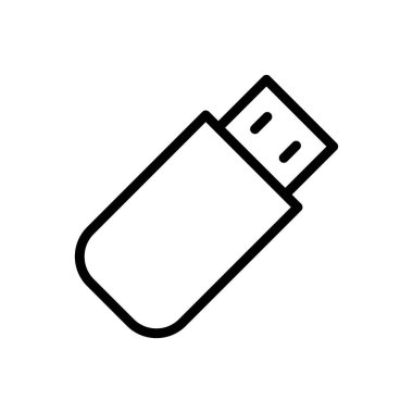 Dijital depolama çözümlerini temsil eden bir USB flash diskin temiz ve minimalist bir tasviri. Teknoloji ve veriyle ilgili projeler için ideal.