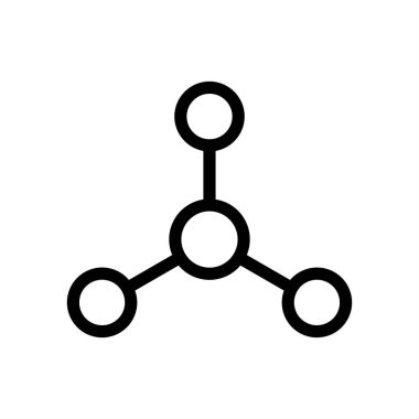 Bu basit siyah-beyaz kimyasal yapı ikonu bilim ve eğitimi temsil ediyor. Eğitim materyalleri, sunumlar ve araştırma grafikleri için mükemmel.