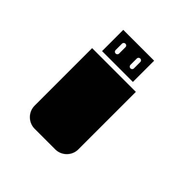 Bu minimalist siyah USB flash disk simgesi, teknolojiyle ilgili projeler ve veri transferi üzerine odaklanmış tasarımlar için mükemmel olan modern dijital depolama çözümlerini temsil etmektedir..
