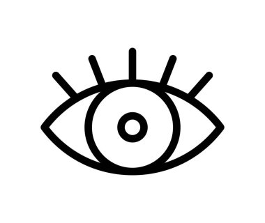 This simple eye icon design symbolizes vision and perception. It serves as a versatile element for creative projects, branding, or digital illustrations.
