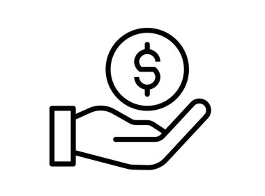 Dolarlık sembollü bir madeni parayı tutan bir elin tasvir edilmiş tasviri, finansmanı temsil ediyor. Finansal kavramlar, yatırımlar ve ekonomik temalar için ideal.