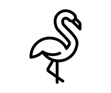 Bir flamingonun bu minimalist çizimi doğanın zarafetini ve güzelliğini yakalar. Dijital sanat ve dekor için mükemmel. Vahşi yaşamın cazibesini sergiliyor..