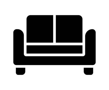 Bu modern minimalist kanepe ikonu konforu ve stili temsil ediyor, ev dekorasyonu projeleri için mükemmel. Çeşitli sanatsal uygulamalar ve temalar için parlak bir tasarım ideal.