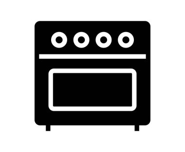 Pişirme ve pişirme için basit bir siyah mutfak ikonu. Modern mutfak gereksinimlerini temsil eden ev dekorasyonu ve mutfak uygulamaları için ideal..