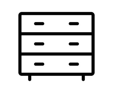 Bu minimalist çizgi çizimi basit bir çekmece sandığı içeriyor, ev dekorasyonu projeleri için mükemmel. İç tasarım için ideal ilham ve stil estetiği..