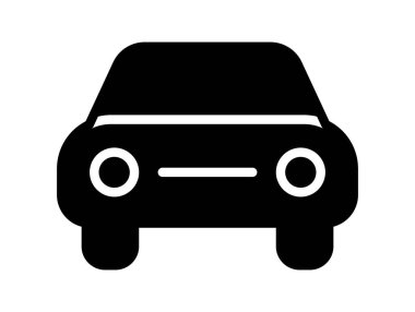 Dijital tasarım ve çizimler için mükemmel bir ön görüş gösteren minimalist siyah bir araba simgesi. Bu basit tasarım modern estetiği ve temiz çizgileri vurgular..