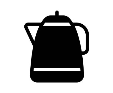 Geleneksel çay ısıtıcısının her mutfak dekoruna uygun siyah silueti. İçecekle ilgili tasarımlar ya da mutfak projeleri için mükemmel.
