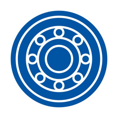 Bu dairesel grafik tasarım, simetri ve modern minimalizmi vurgulayan canlı bir mavi ve beyaz renk şemasını içerir. Yaratıcı projeler veya markalaşma için mükemmel.