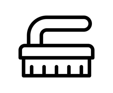 Bu basit çizgi çizimi bir temizlik fırçası simgesi içeriyor, ev ve ofis uygulamaları için ideal. Hijyen ve bakım projeleri için mükemmel..