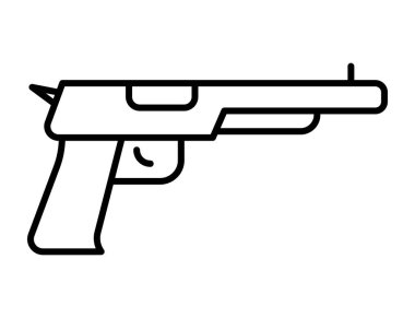 Bu sanat eseri, minimalist bir tasarımı vurgulayan basit bir tabanca çizgisi tasarımı içerir. Çeşitli yaratıcı projeler için modern grafik unsuru görevi görür..