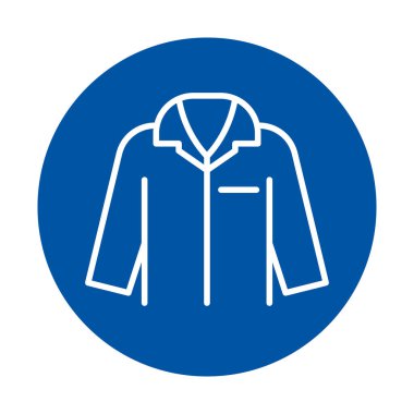 Bu resim, klasik bir uyku gömleğinin minimalist bir çizgisi tasarımını koyu mavi dairesel bir arka plana sahip, uyku kıyafetleri temaları için mükemmel..