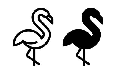 Bu zarif çizgi sanat tasarımı, çeşitli projelere minimalist bir dokunuş eklemek için mükemmel hem taslak hem de siluet biçimlerinde bir flamingo içerir..