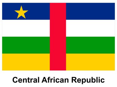 Orta Afrika Cumhuriyeti bayrağında ülkenin kimliğini, kültürünü ve gururunu temsil eden mavi, sarı, kırmızı ve yeşil çizgiler yer almaktadır..