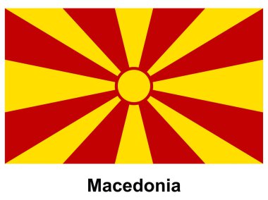 Makedonya 'nın bu canlı bayrağında merkezi güneşli çarpıcı bir kırmızı ve sarı tasarım yer alıyor. Kalın renkleri ve eşsiz deseni ulusal gurur ve kültürel kimliği simgeliyor..