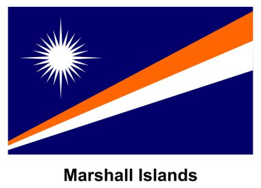 Marshall Adaları 'nın canlı bayrağı cesur renkler ve çarpıcı tasarım elementleri içerir.