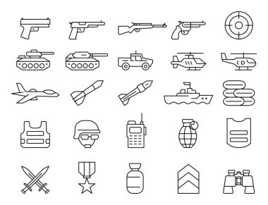 Çeşitli silah, araç ve teçhizatların sergilendiği askeri temalı geniş bir koleksiyon. Savunma ve güvenlik kavramlarını göstermek için mükemmel..