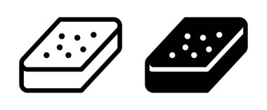 Bu resim hem ana hatlı hem de sağlam biçimlerde, grafik tasarım projeleri ve eğitim materyalleri için ideal silgi seti monokrom ikonu içerir..