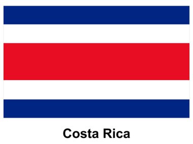 Bu resimde Kosta Rika 'nın kırmızı, mavi ve beyaz renkli cesur çizgileri yer alıyor. Ulusal gurur ve kültürel kimliğin bir sembolü olarak hizmet verir..