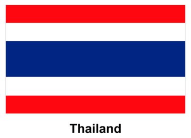 Tayland ulusal bayrağında birlik ve kimliği simgeleyen koyu kırmızı, beyaz ve mavi çizgiler sergilenmektedir. Kültür ve seyahat için ideal..