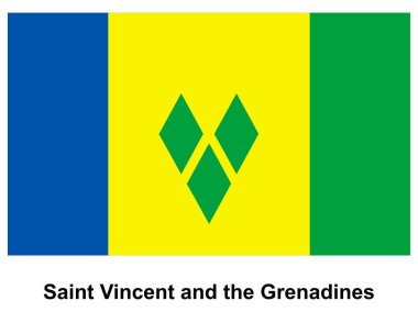 Saint Vincent ve Grenadines bayrağında mavi, sarı ve yeşil renkli, birlik ve tropikal mirası sembolize eden cesur bir tasarım yer almaktadır..