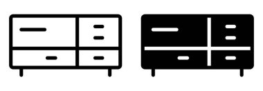 Siyah beyaz farklı tasarımların yer aldığı iki şık minimalist büfeyi keşfedin. Modern ev içlerini işlevsel depolama çözümleri ile geliştirmek için mükemmel.