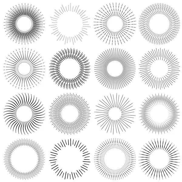 Vintage burstings ışınları koleksiyonu.